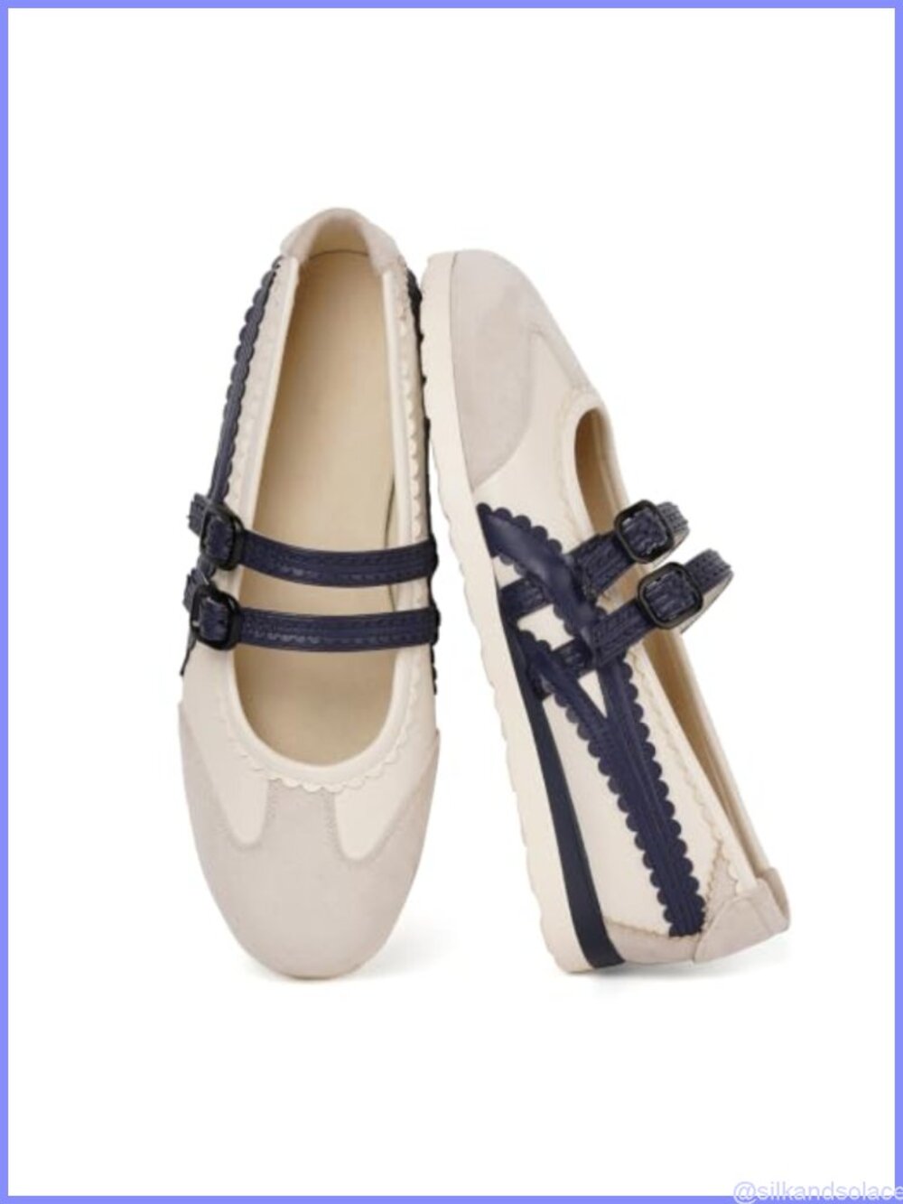 Mary Jane Ballet Flat Sneakers Faux Suede Faux Leather Women's Comfort Shoes